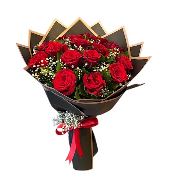 Gül Buketi 15 Adet Klasik Tasarım