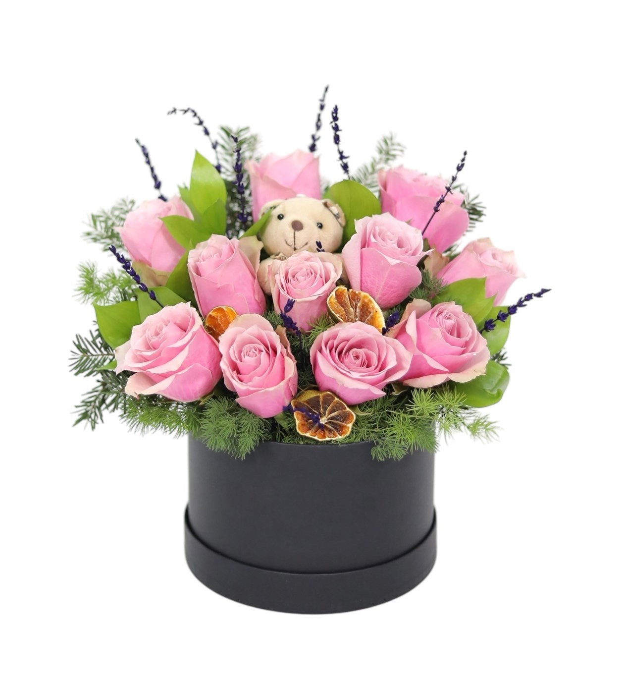 Siyah Kutuda 13 adet Pembe Gül
